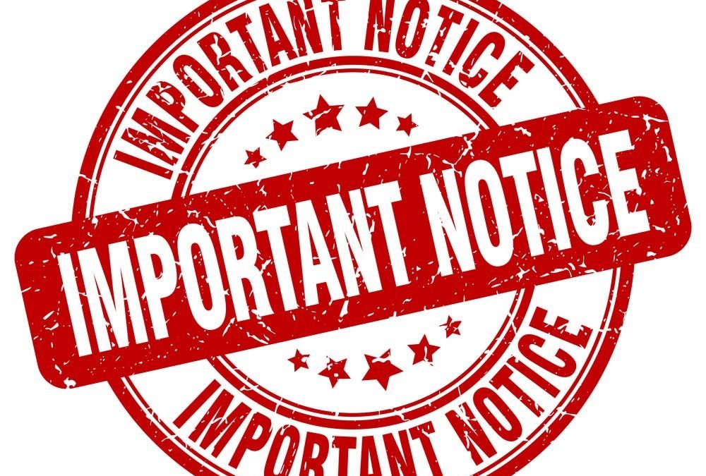 IMPORTANT NOTICE